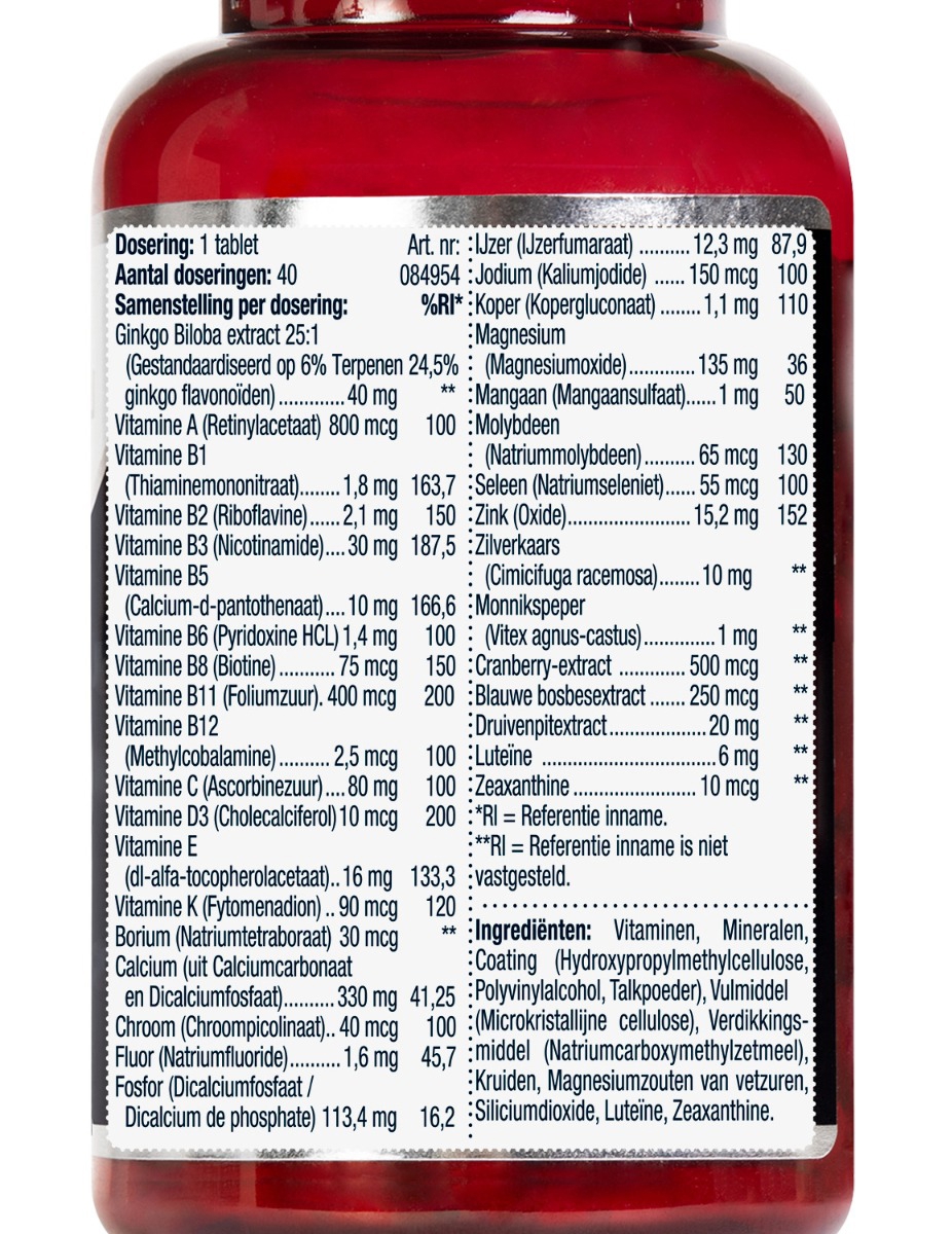 Lucovitaal Multi Compleet Vrouw 50+ 40 tabletten