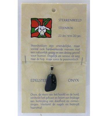 Hanger sterrenbeeldsteen steenbok 1kaart