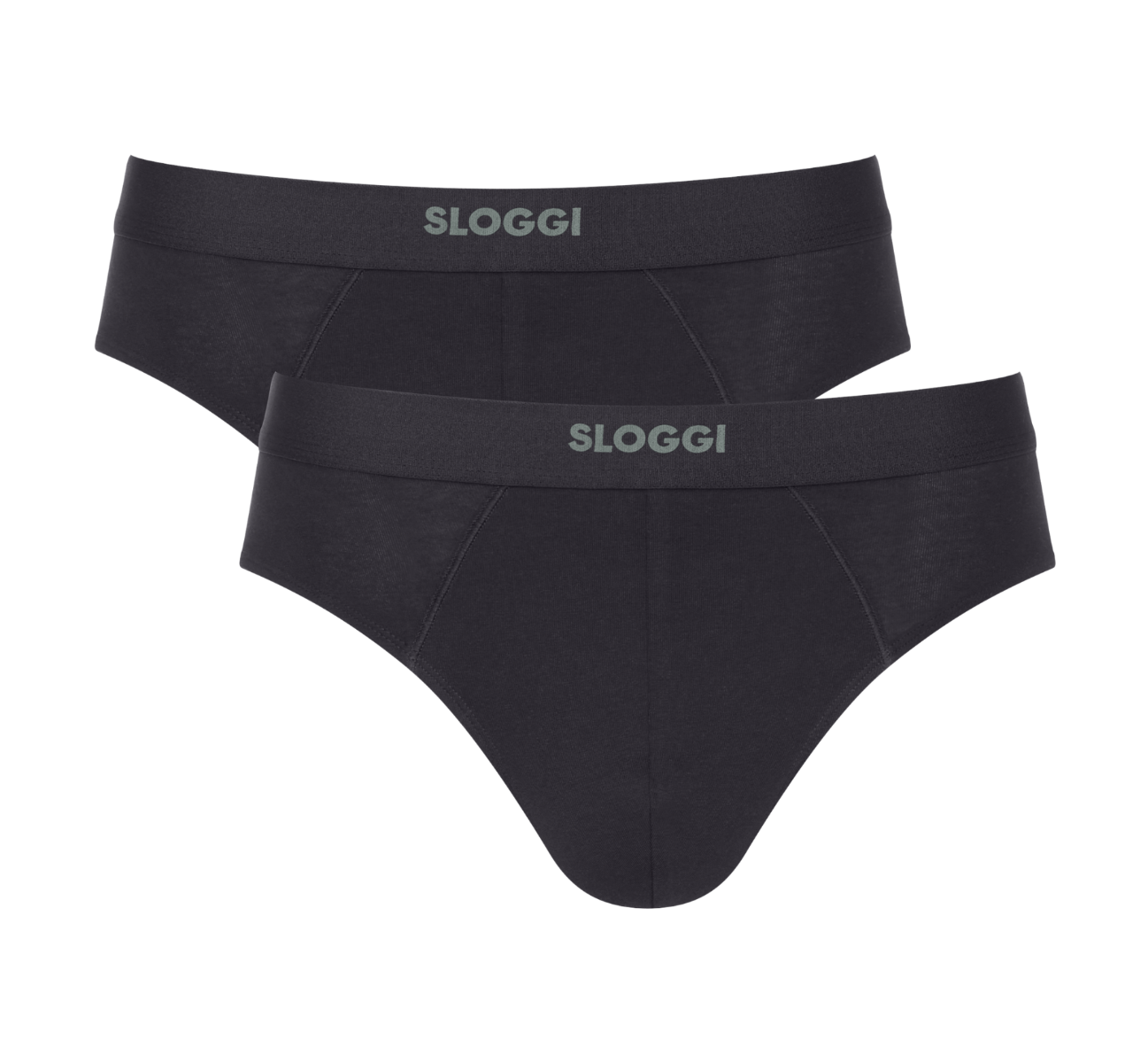Sloggi Heren Ever Ease Midi 2-Pack Black