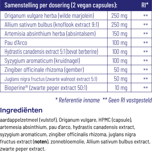 Vitakruid Para-DTX 60 vegetarische capsules