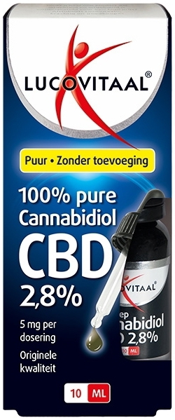 Lucovitaal Cannabidiol CBD Olie 2.8% Puur 10ml