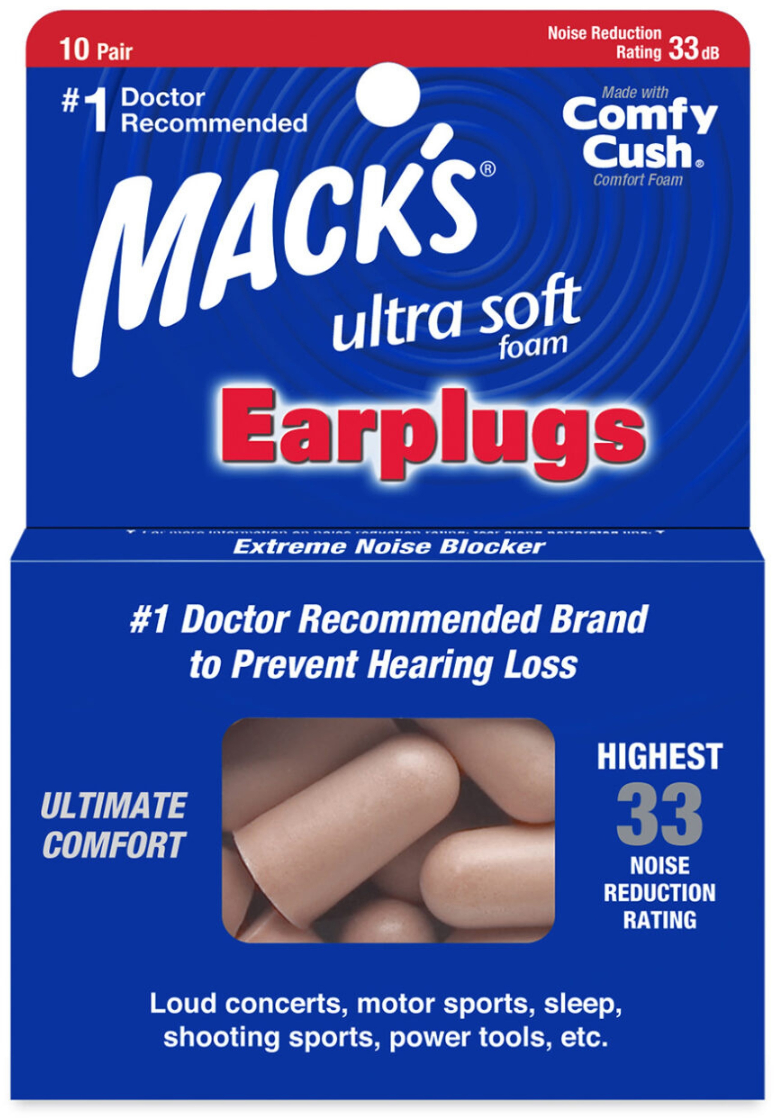 Oordopjes Safesound Ultra Soft 10 paar