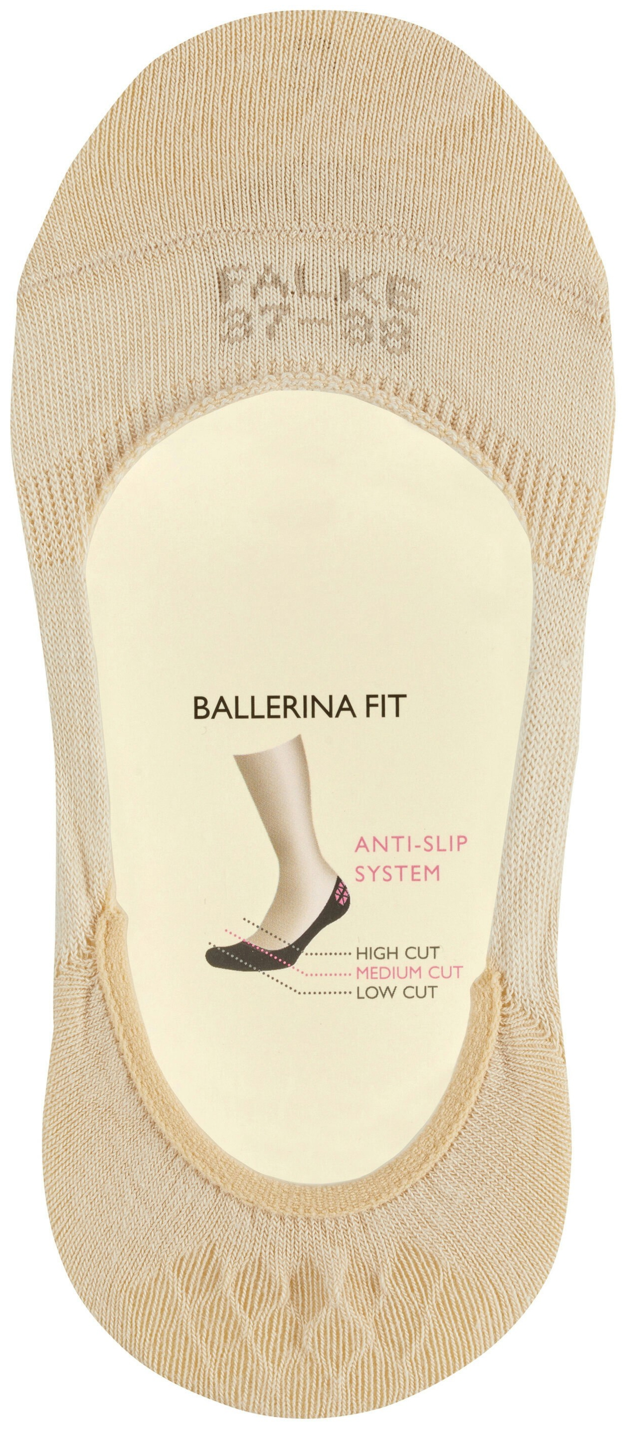FALKE Dames Step Medium Cut Footies Cream