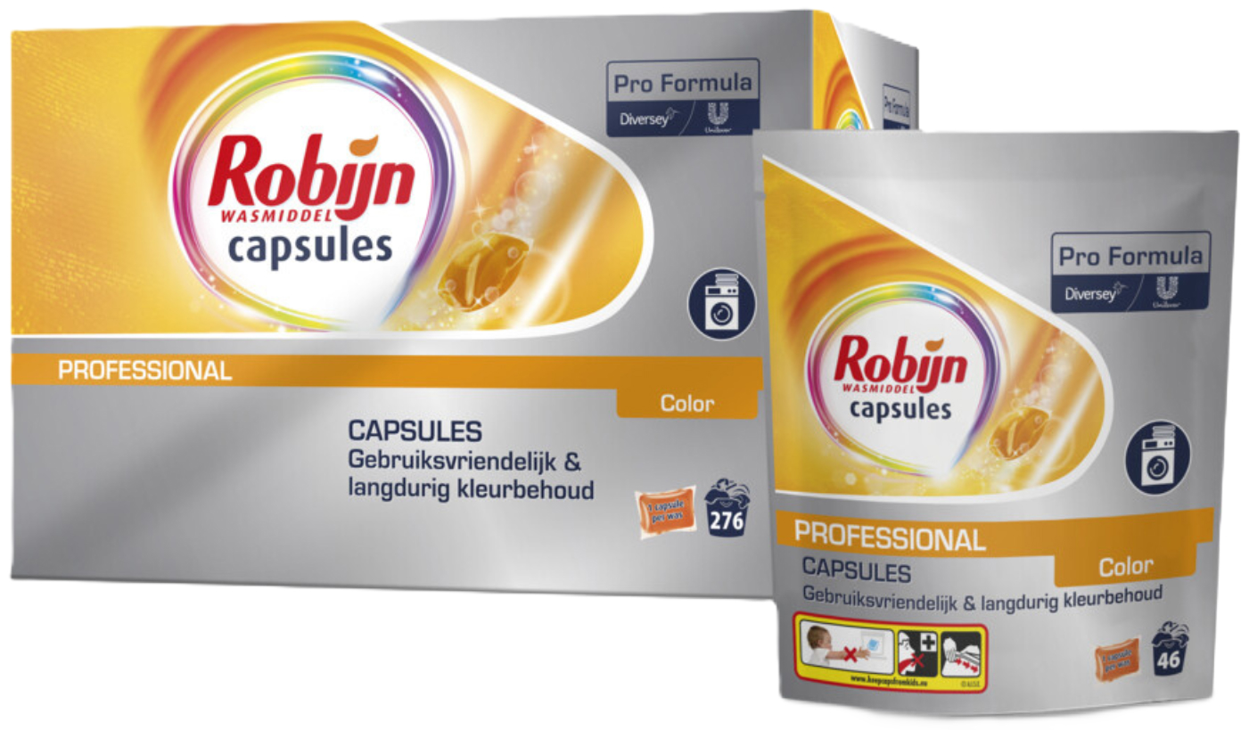Robijn Professional Wasmiddel Capsules Color 46 Wasbeurten 46 Capsules