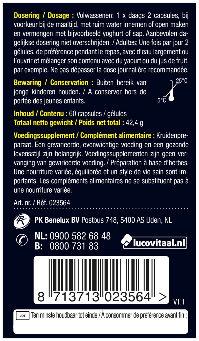 Lucovitaal Spijsvertering 60 capsules