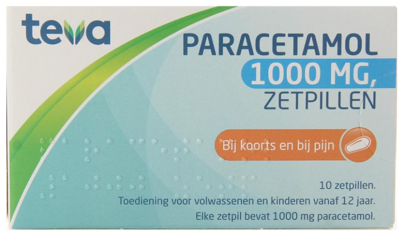 Paracetamol 1000mg 10 zetpillen