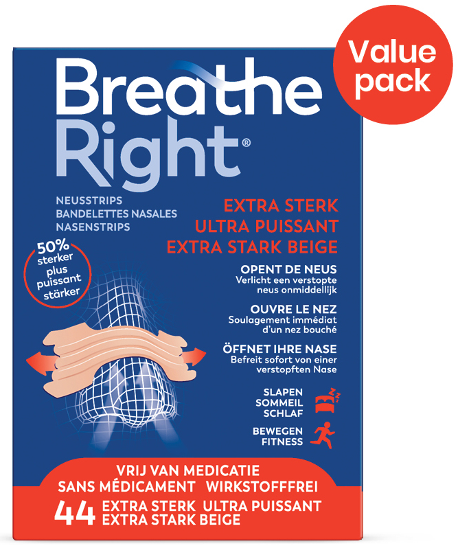 Breathe Right Extra Sterk Beige 44 stuks