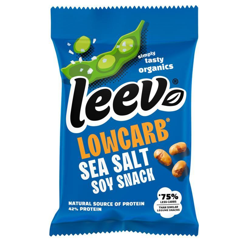 Bio lowcarb snack soyabonen met zeezout 45g