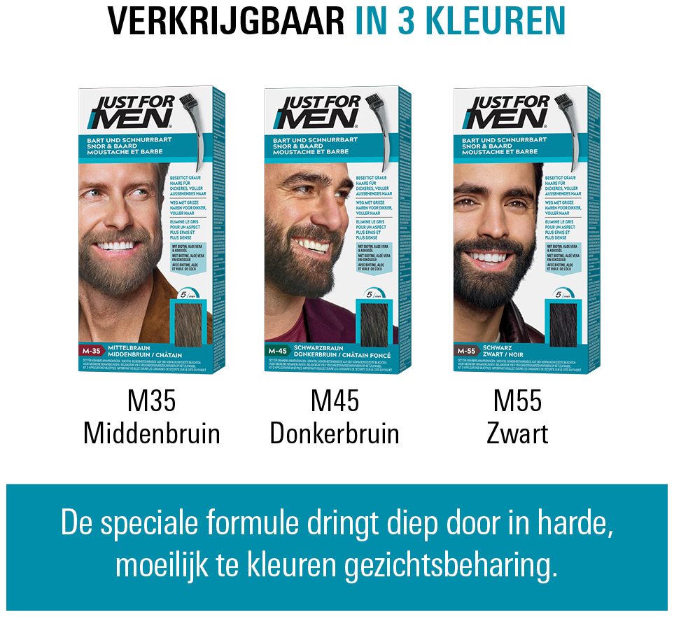 Just For Men Snor & Baard Donkerblond M25 5 ml