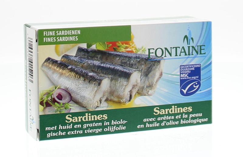 Sardines met huid en graat 120g