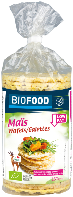 Maïswafels Met Lijnzaad Bio 150 Gram