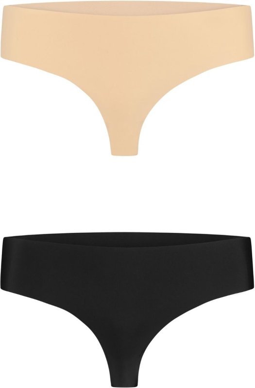 Onzichtbare String Beige Zwart 2 Pack