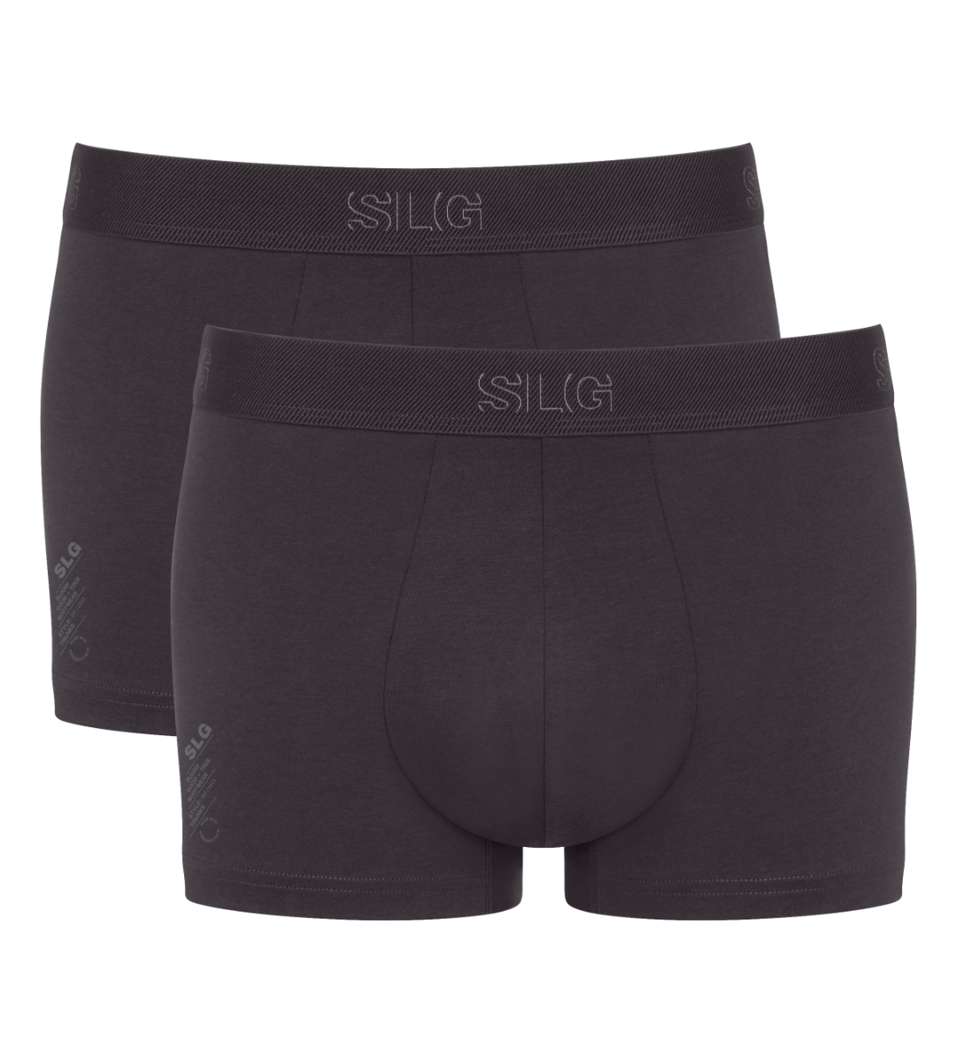 Sloggi MEN SLG Base Heren Trunk 2-Pack Charcoal