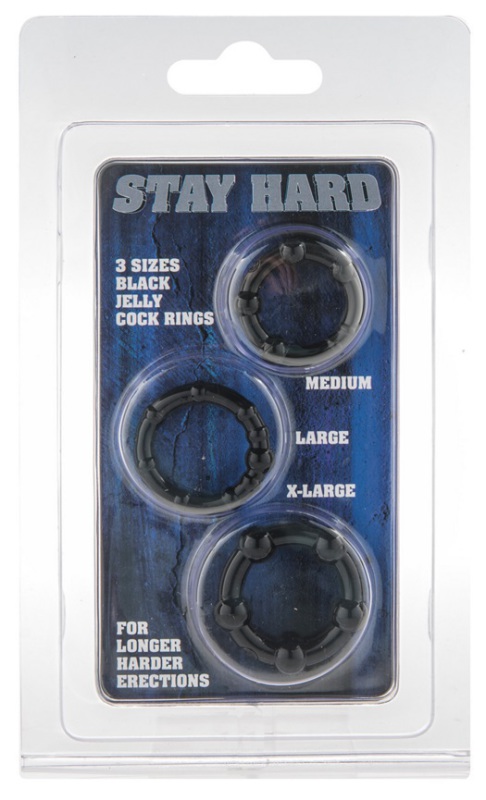 Get Hard Three Rings Black 1 stuk