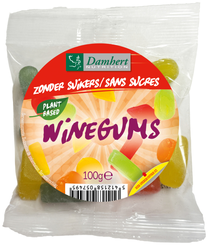 Damhert Winegums Zonder Suiker 100 Gram