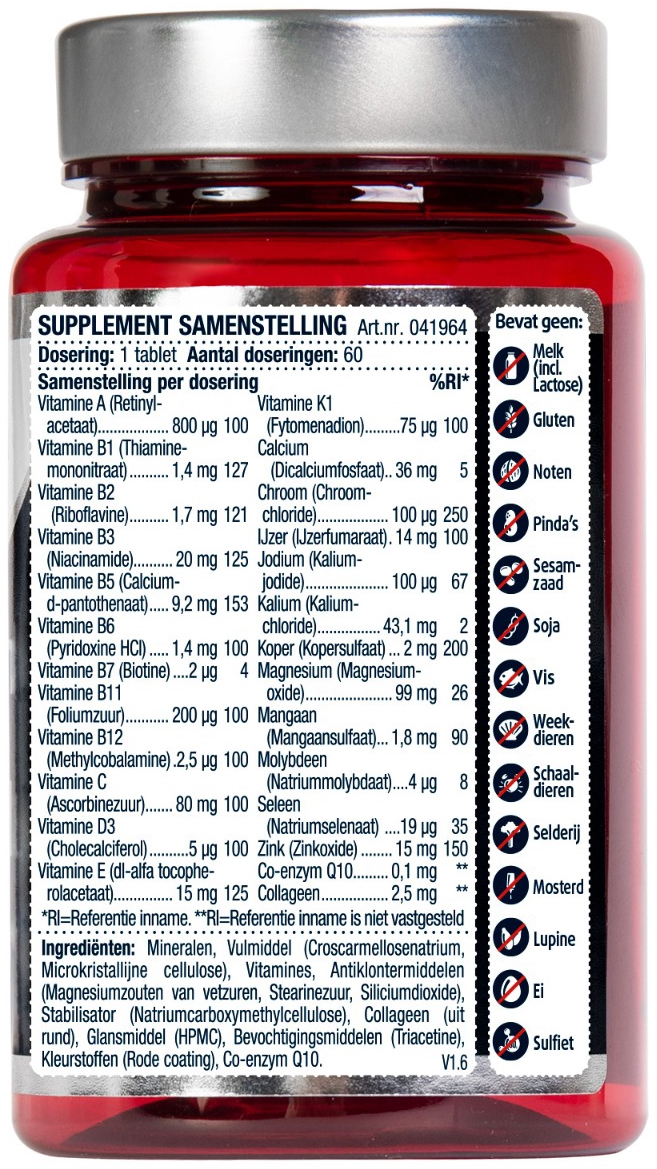 Lucovitaal Collageen Vitaminen & Mineralen Compleet 60 tabletten