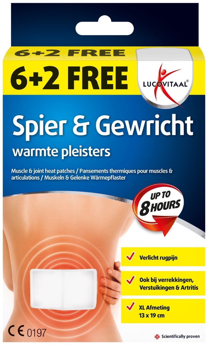 Lucovitaal Spier & Gewricht Warmtepleisters 8 stuks