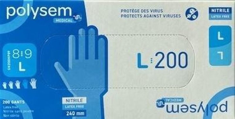 Nitril handschoenen l 200 stuks