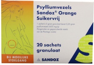 Psylliumvezels Granulaat Suikervrij 20 zakjes