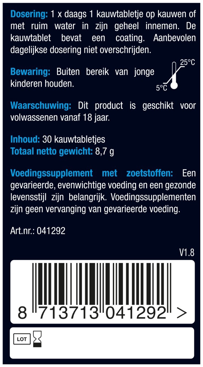 Lucovitaal Vitamine B12 1000mcg 30 kauwtabletten
