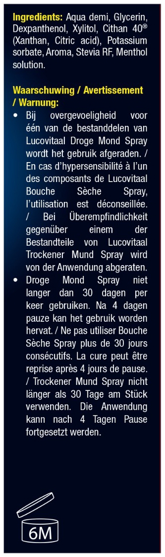 Lucovitaal Droge Mond Spray 20 ML