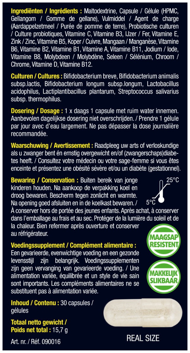 Lucovitaal Probiotica Vitamine & Mineralen Complex 30ca
