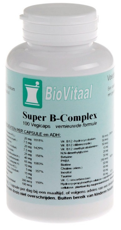 Voedingssupplementen super b complex 100 capsules
