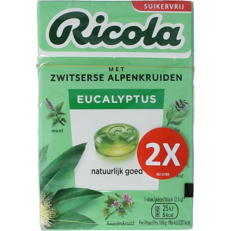 Eucalyptus suikervrij duo pack 100g