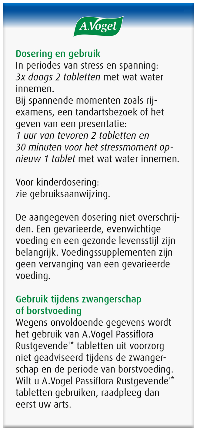 A.Vogel Passiflora Rustgevende tabletten 200 Stuks