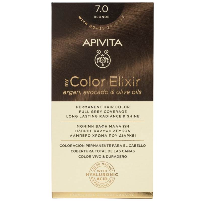 Apivita Hair Color Kit 7.0 Blond 1 stuk