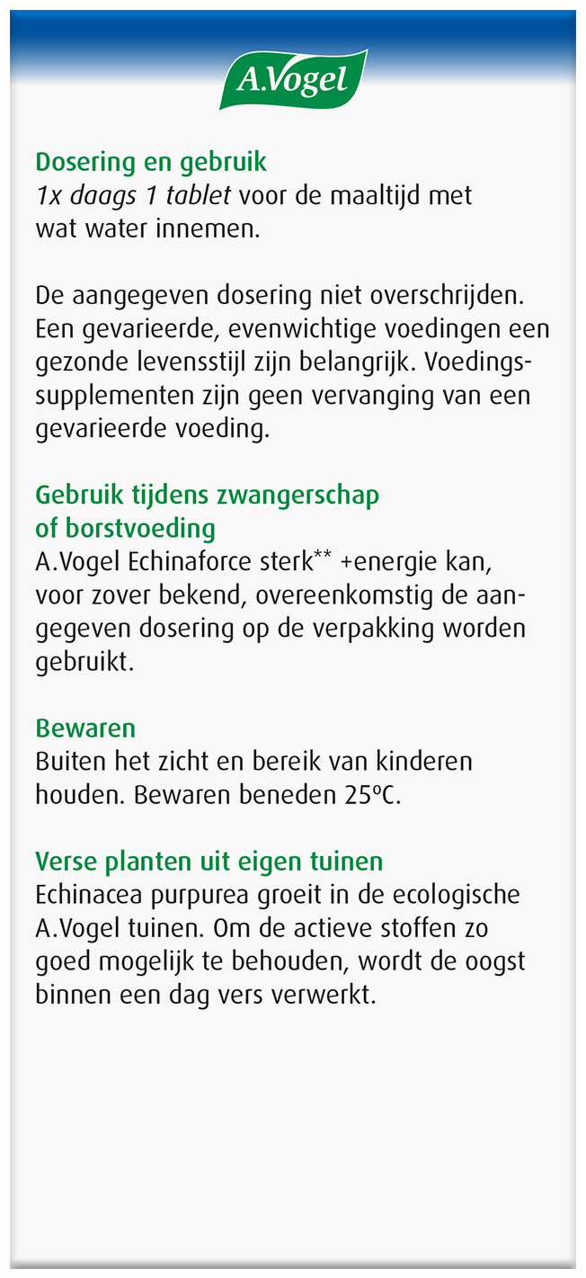 A.Vogel Echinaforce sterk + energie tabletten 30 Tabletten