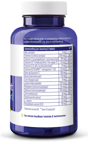Vitakruid Multi Dag & Nacht Vrouw Sport 2x 90 Tabletten