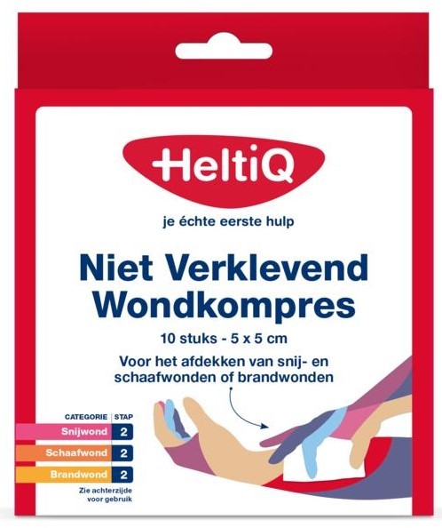 Niet Klevend Wondkompres 5 x 5 10st