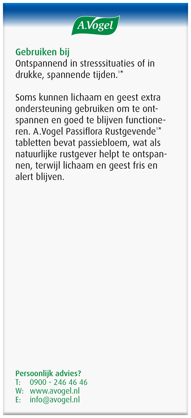 A.Vogel Passiflora Rustgevende tabletten 200 Stuks