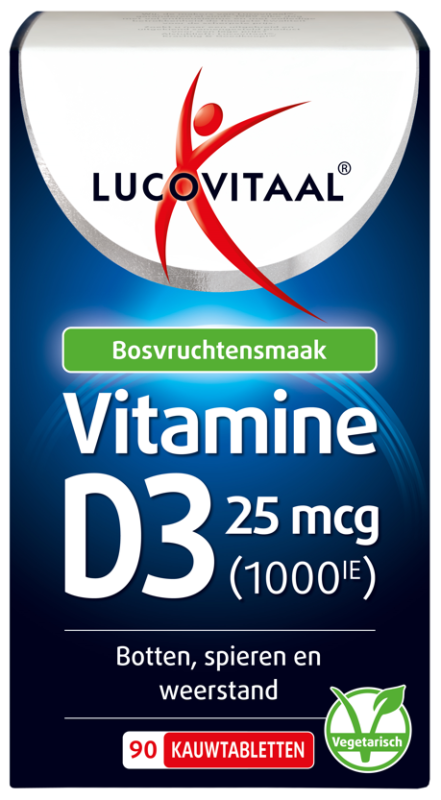 Vitamine D3 25 microgram 90 kauwtabletten