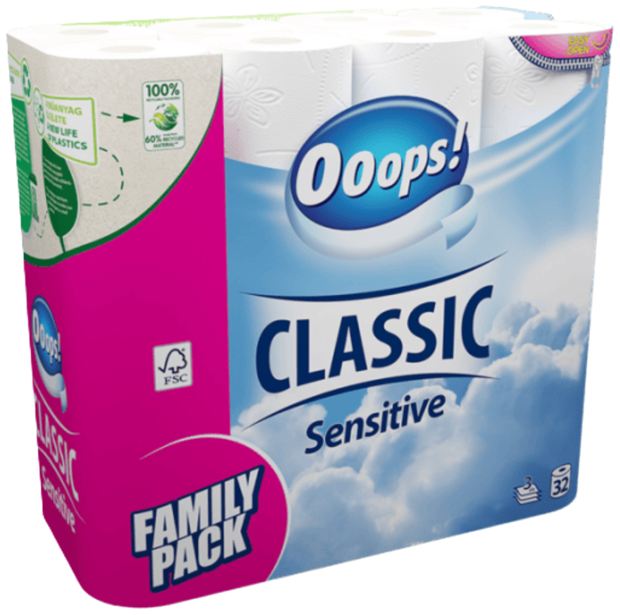 Ooops! Classic Toiletpapier 3-Laags Sensitive 32 Stuks