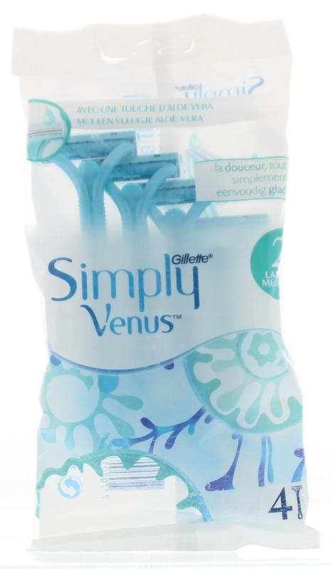 Wegwerpscheermesjes Simply Venus2 4 stuks