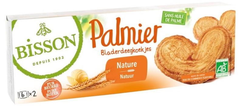 Palmier Bladerdeegkoekjes Bio 100g