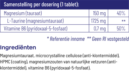 Vitakruid Magnesium 150 Tauraat 90 Tabletten