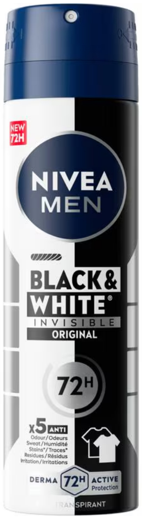 Nivea Deospray Men Invisible Black & White Original 150 ml
