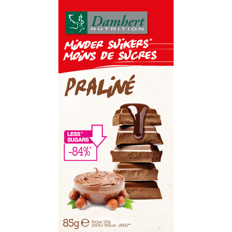 Damhert Chocoladetablet Praliné 85 Gram