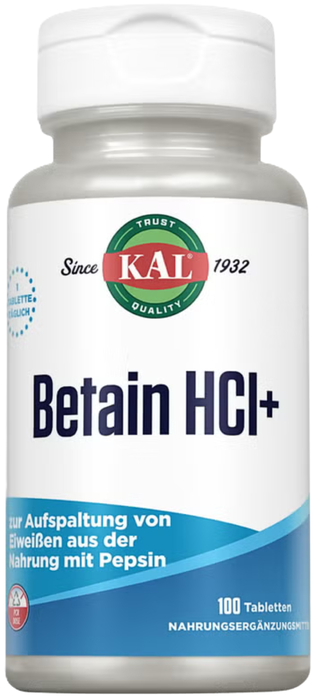 Kal Betaïne HCl Plus 250 mg 100 Stuks