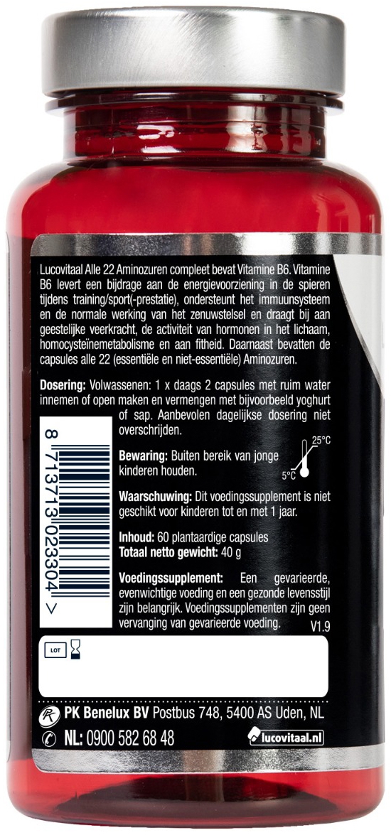Lucovitaal Alle 22 Aminozuren Compleet 60 capsules