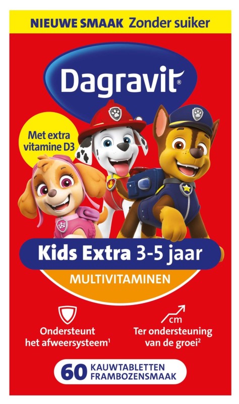 Kids Extra 3 - 5 Jaar Multivitaminen 60 Kauwtabletten