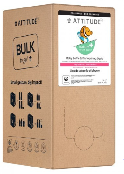 Afwasmiddel & Baby Bottle Parfumvrij Navulling 2 Liter