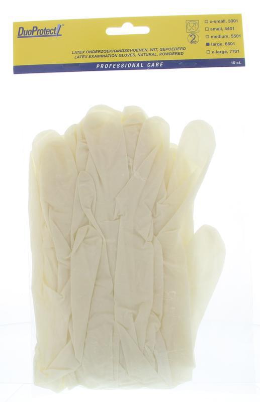 Handschoen latex large 10st