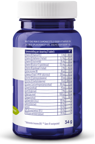 Vitakruid Multi Dag & Nacht Man 60 tabletten