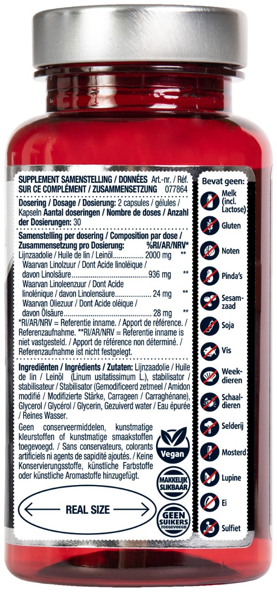 Lucovitaal Lijnzaad Olie Vegan 1000mg 60 capsules