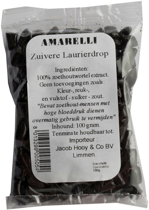 Laurierdrop Zakje Brokjes 100gr
