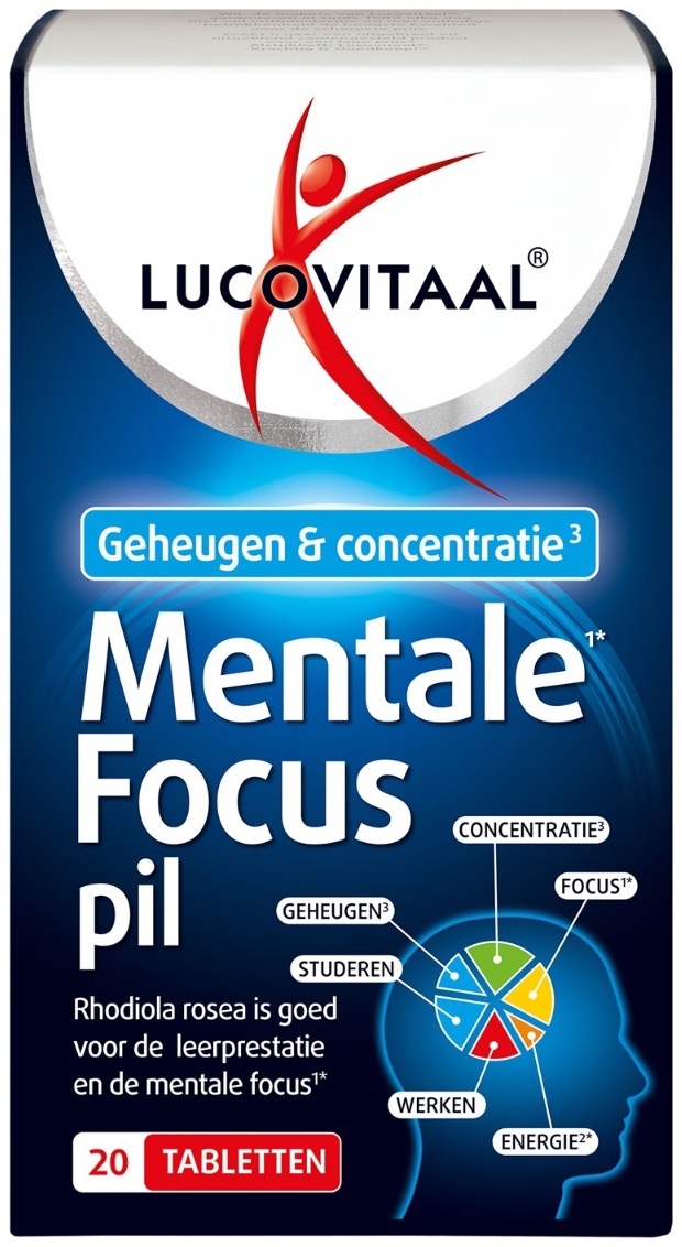 Lucovitaal Mentale Focus Pil 20 tabletten